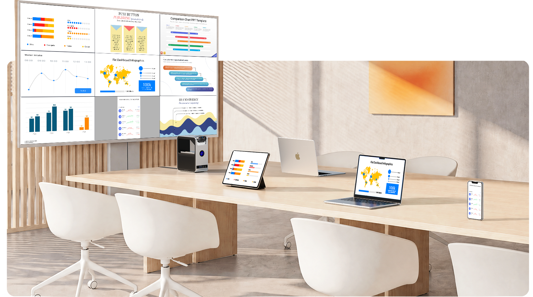 StarryHub Core30 wireless casting across nine screens