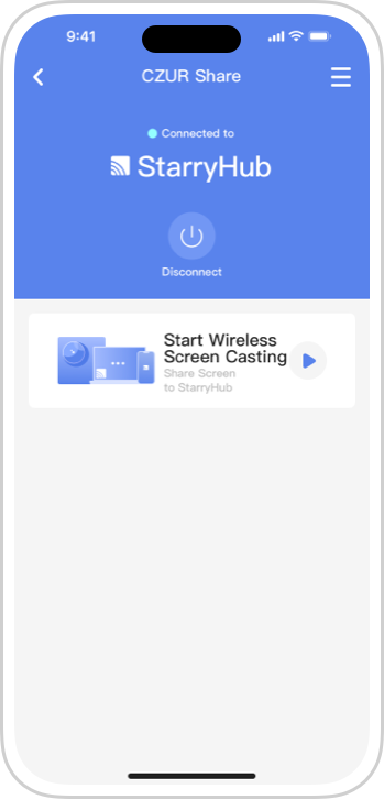 CZUR Share mobile interface