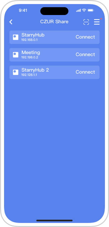 CZUR Share no registration interface